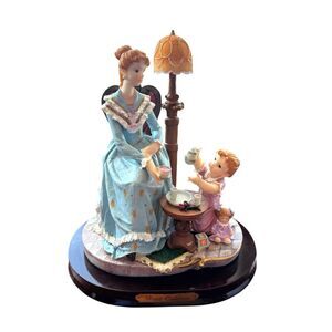 Vintage Gentili Collection Mother & Child Tea Party Resin Figurine